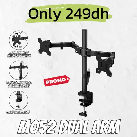 M052 DUAL MONITOR ARM