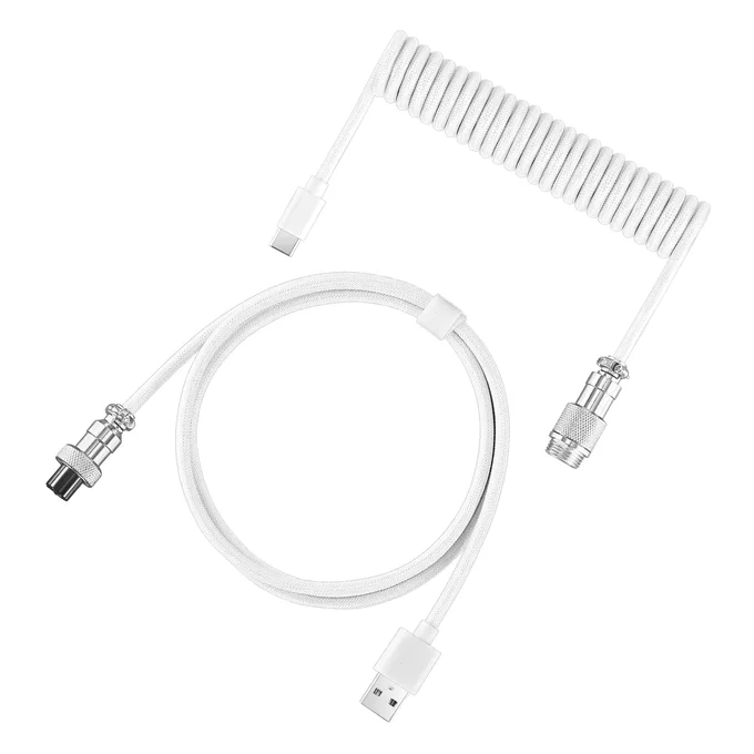 Coiled Keyboard Cable [White]
