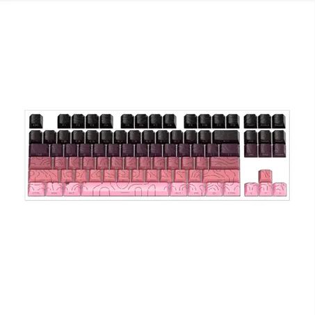 Side Printed Pink Keycaps