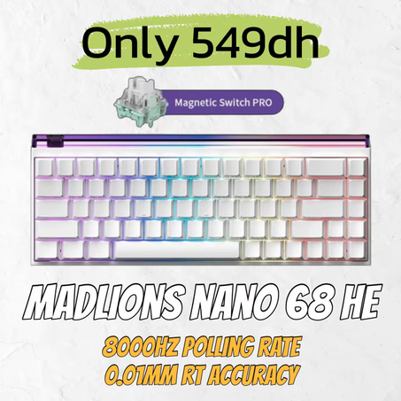 MADLIONS NANO 68 HE Magnetic PRO  [White]