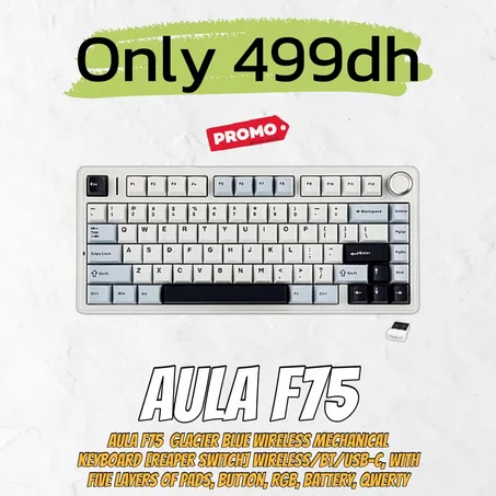 AULA F75 Glacier Blue Wireless [Reaper Switch]