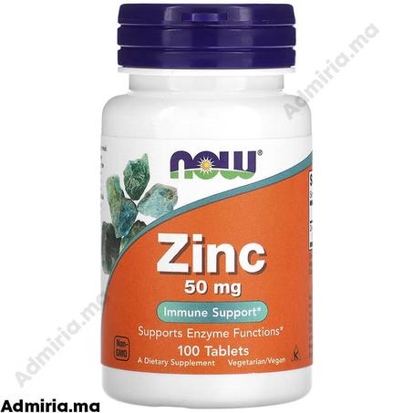 NOW Foods Zinc 50 mg 100 Tablet