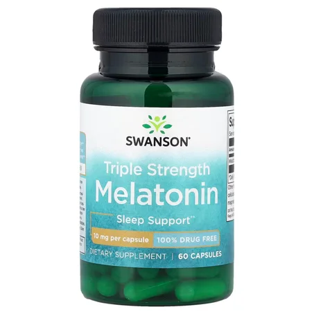 Swanson Melatonin Triple Strength 10 mg 60 Capsules