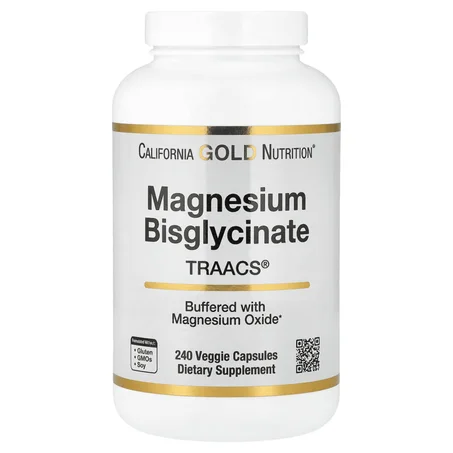 California Gold Nutrition Magnesium Bisglycinate Chelate 240 Capsules