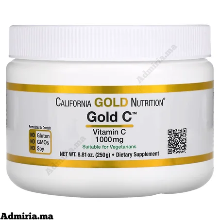 California Gold Nutrition Poudre Gold C Vitamine C  1000 mg 250 g