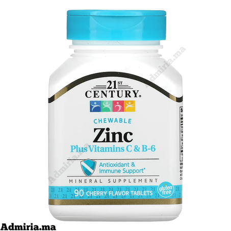21st Century Zinc Plus Vitamines C et B6 90 Tablet