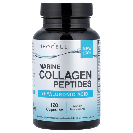 NeoCell Marine Collagen Peptides + Hyaluronic Acid 120 Capsules