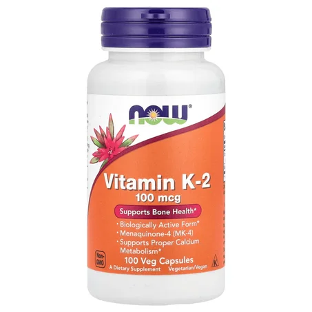 NOW Foods Vitamin K-2 100 mcg 100 Capsules