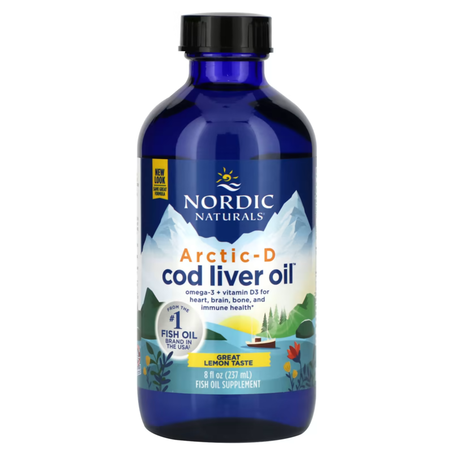 Nordic Naturals Arctic-D Cod Liver Oil Lemon 237 ml