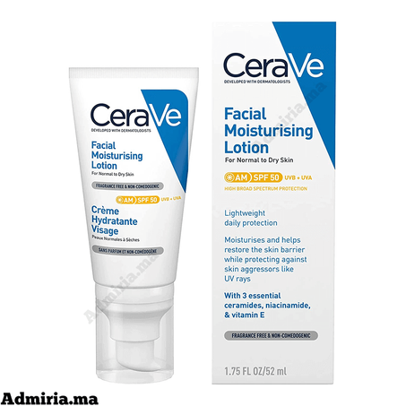 CeraVe Creme Hydratante Visage Spf50 52 ml