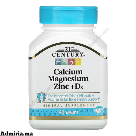 21st Century Calcium Magnesium Zinc + D3 90 Tablet