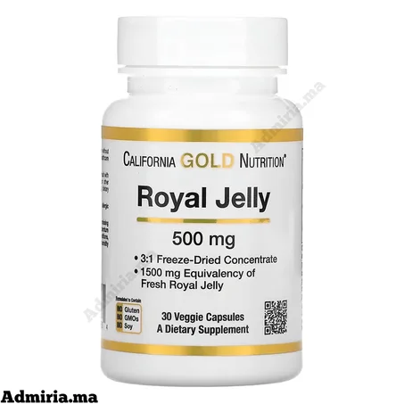 California Gold Nutrition Gelee royale concentrée 500 mg 30 capsule