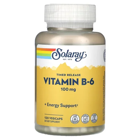 Solaray Vitamin B-6 100 mg 120 VegCaps