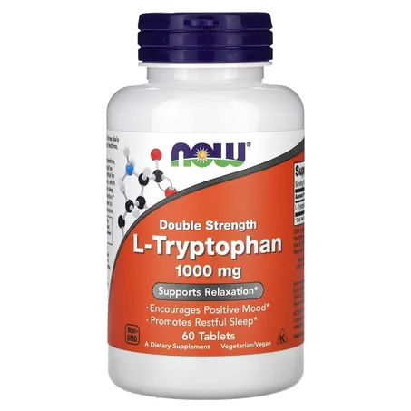 NOW Foods L-Tryptophan 1,000 mg 60 Tablets