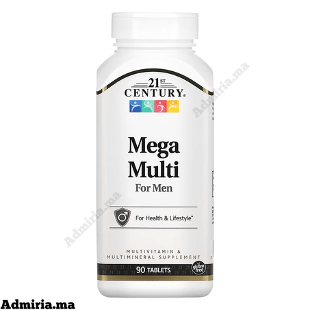 21st Century Mega Multi pour hommes Multivitamines et multiminéraux 90 Tablet