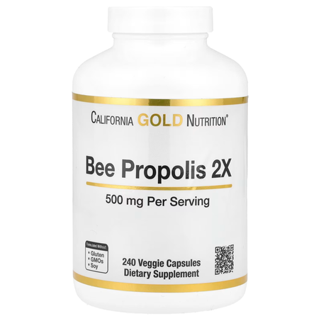 California Gold Nutrition Bee Propolis 2X 500 mg 240 Capsules