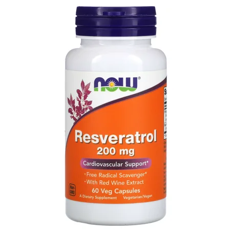 NOW Foods Resveratrol 200 mg 60 Capsules