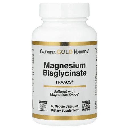 California Gold Nutrition Magnesium Bisglycinate Chelate 60 Capsules