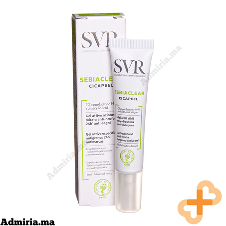 SVR Sebiaclear Cicapeel Gel Actif Ciblé Stop-Boutons 24h Anti-Marques 15ml جل سيبياكلير سيكابيل لإزالة البقع وحب الشباب