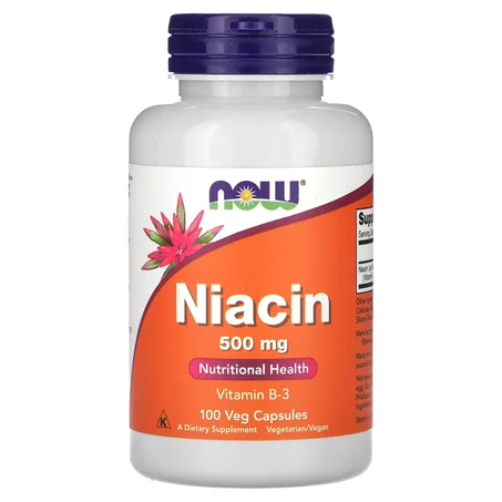 NOW Foods Niacin 500 mg 100 Capsules