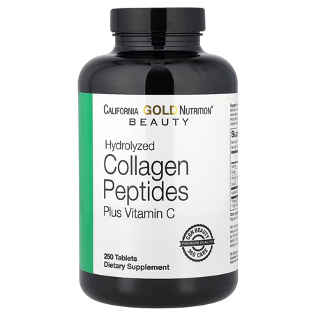 California Gold Nutrition Collagen Peptides Type I & III and Vitamin C 250 Tablets