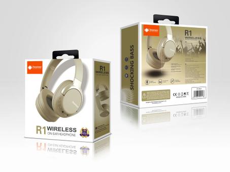 Deep Bass R1 ecouteurs Casque Bluetooth V5 + sans fil TSuppor TF Card-FM-Audio input VERT