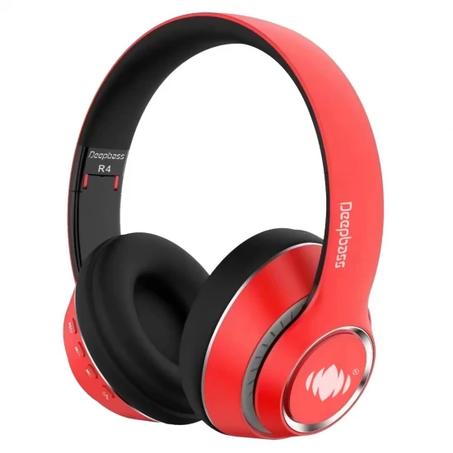 Deep Bass R4 ecouteurs Casque Bluetooth V5 + sans fil TSuppor TF Card-FM-Audio input