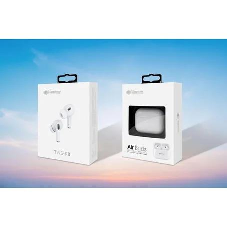 Deep Bass TWS-R8 Écouteurs Bluetooth Sans Fil Stéréo TWS-R8 , Touch Control , Wireless Charging Case