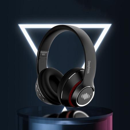 Deep Bass R4 ecouteurs Casque Bluetooth V5 + sans fil TSuppor TF Card-FM-Audio input