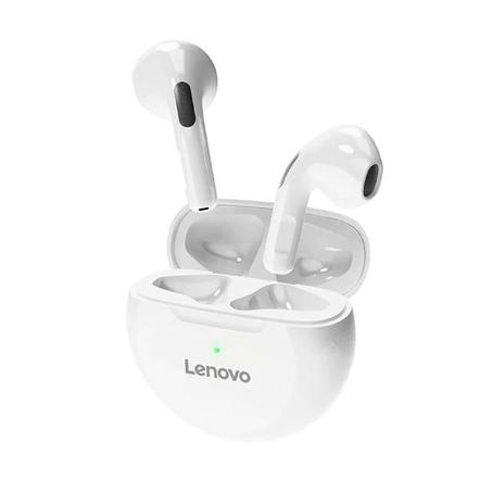 Lenovo HT38 TWS écouteurs sans fil Bluetooth , Mini oreillettes avec micro - BLANC