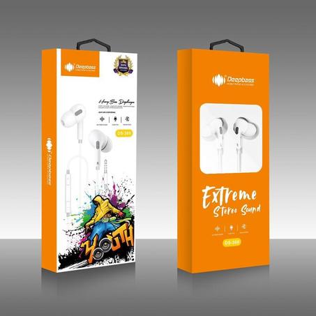 Deep Bass DS-300 écouteurs extreme stereo sond Haute Qualite Avec Micro - blanc