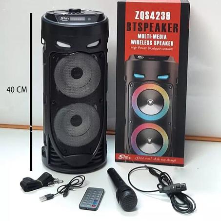 BTSPEAKER ZQS 4239 Haut-Parleur Bluetooth Super Bass Portable Karaoké Microphone