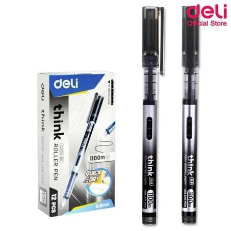 Deli Black Roller Pen EQ300-BK 0.5mm - 12 pcs box