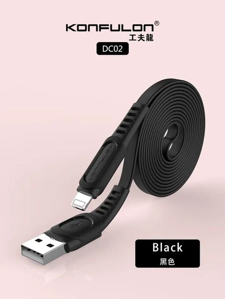 Konfulon DC02 Cable 1M pour iPhone Lightning vers USB 2.4A High qualité