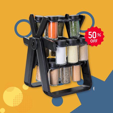 حامل التوابل الدوّار بزاوية 360°