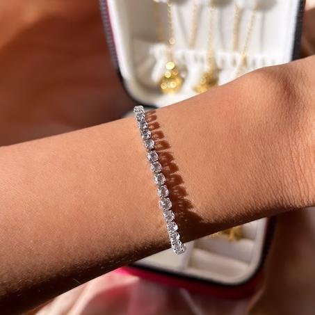 riviere bracelet argenté