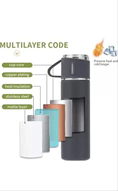 طقم ترموسة فاخر مع جوج كيسان 🎁