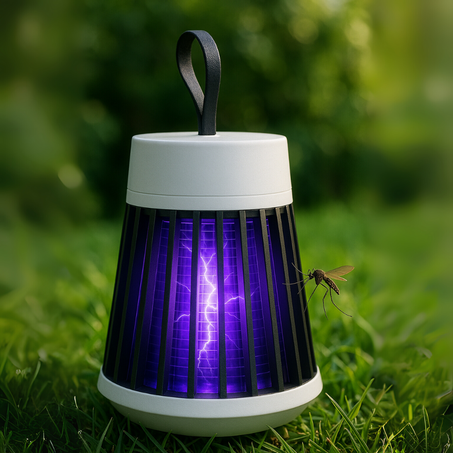 صاعق بعوض كهربائي محمول يعمل عبر USB – بدون ضجيج، غير سام – قاتل حشرات فعال