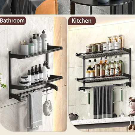 Porte-Serviettes pour Salle de Bain Cuisine et Toilettes en Acier Inoxydable