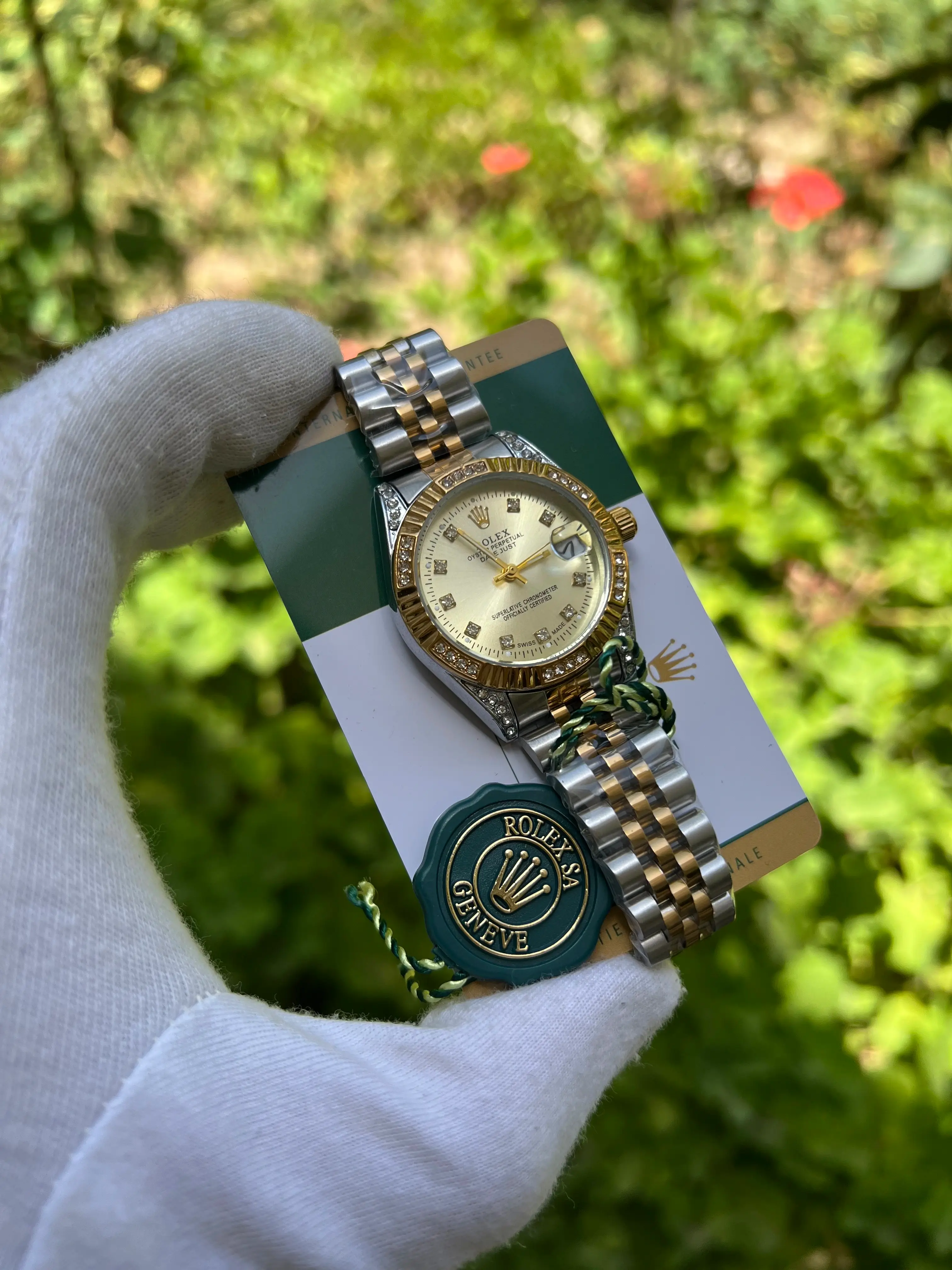 DATEJUST 31 MM - CADRAN DIAMANT - JAUNE Champagne