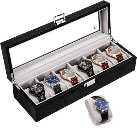 boîte de rangement pour montres, support et organisateur (6 Piéces)
