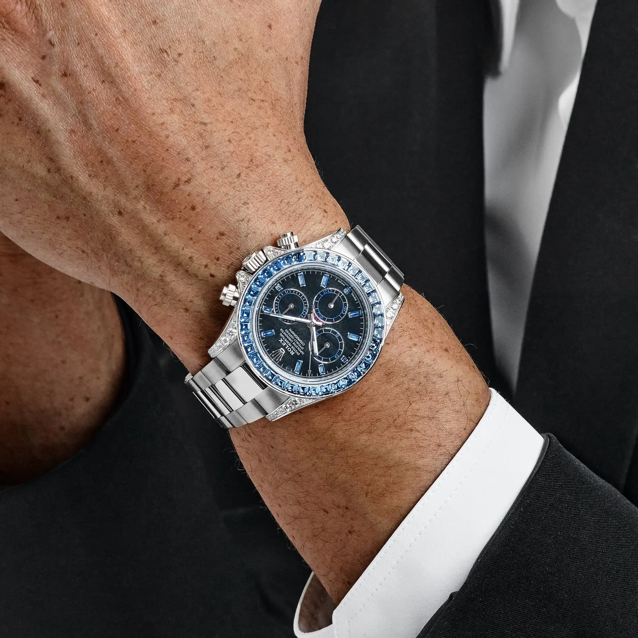 ROLEX DAYTONA 126599TSA-  OR blanc -  Cadran Obsidien - Lunette Saphir-  (48,500da - 4 million 8500 da)