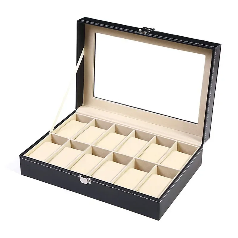boîte de rangement pour montres, support et organisateur (12 Piéces)