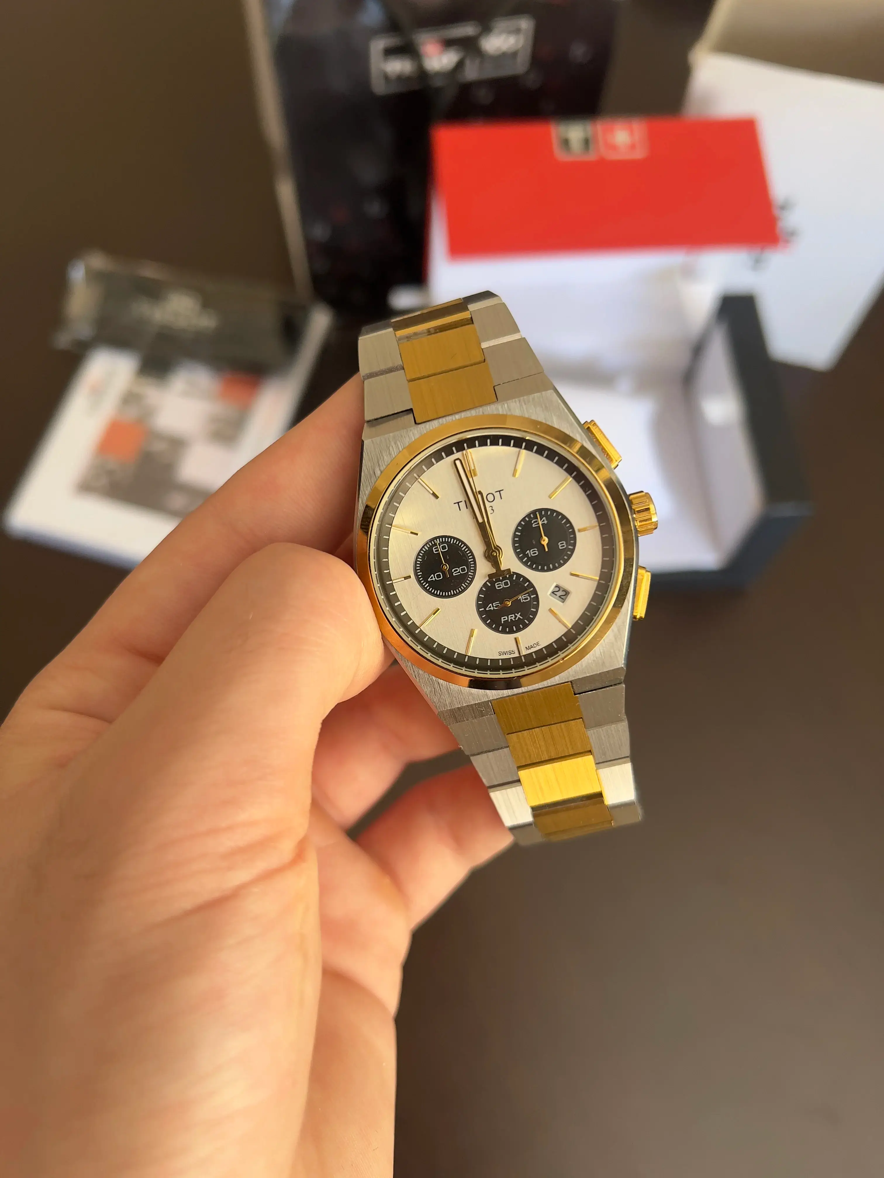 Tissot PRX 2 tone - Chronograph - Qualité TRIPLE A + Livraison Gratuite