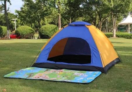 خيمة تخييم متعددة الألوان تتسع ل4 أشخاص 208×208×145