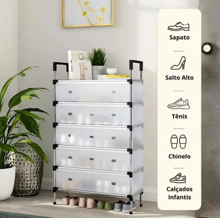 Étagère de rangement multifonction 6 niveaux