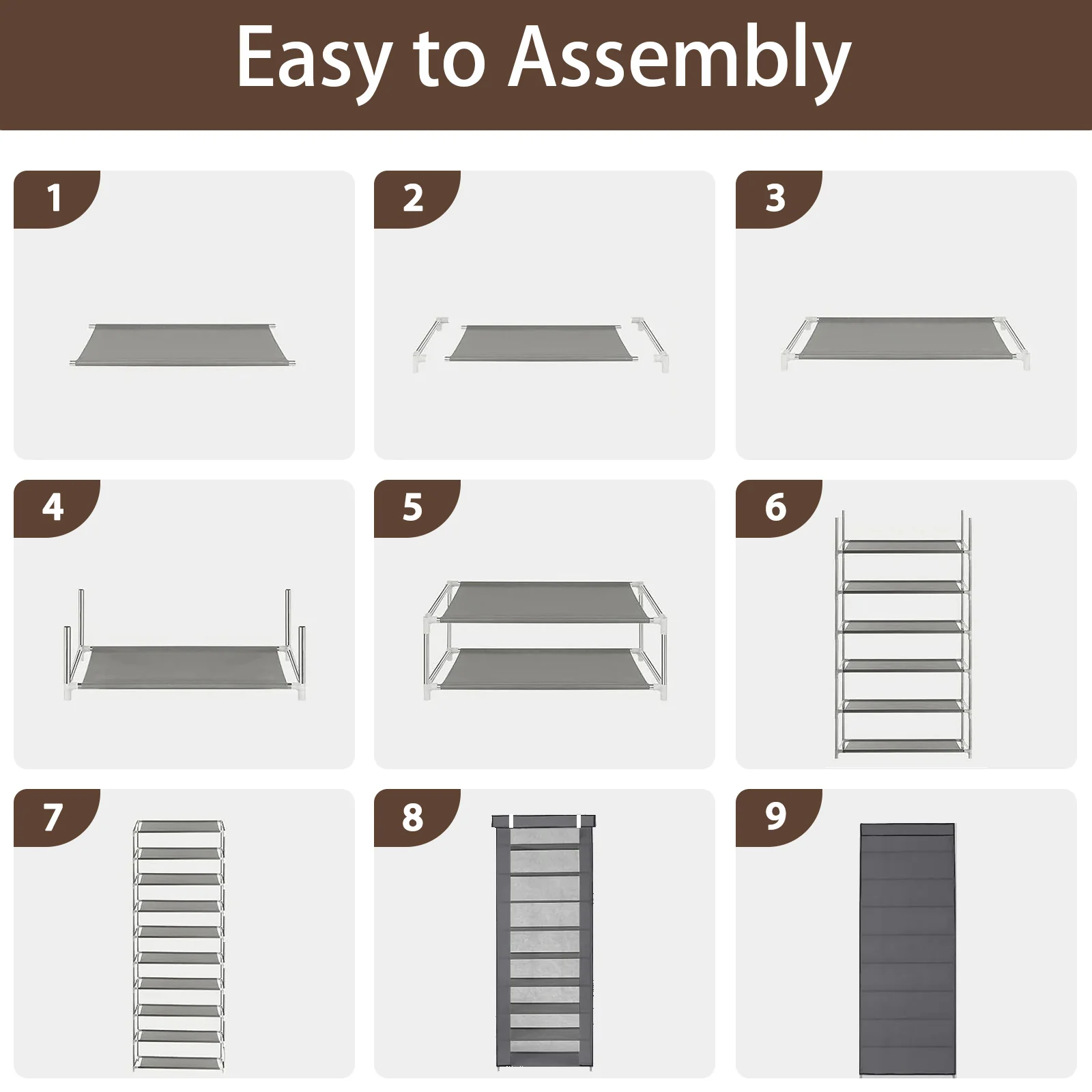 10-Tier Mega Shoe Organizer – Space-Saving, Dust-Proof & Built to Last