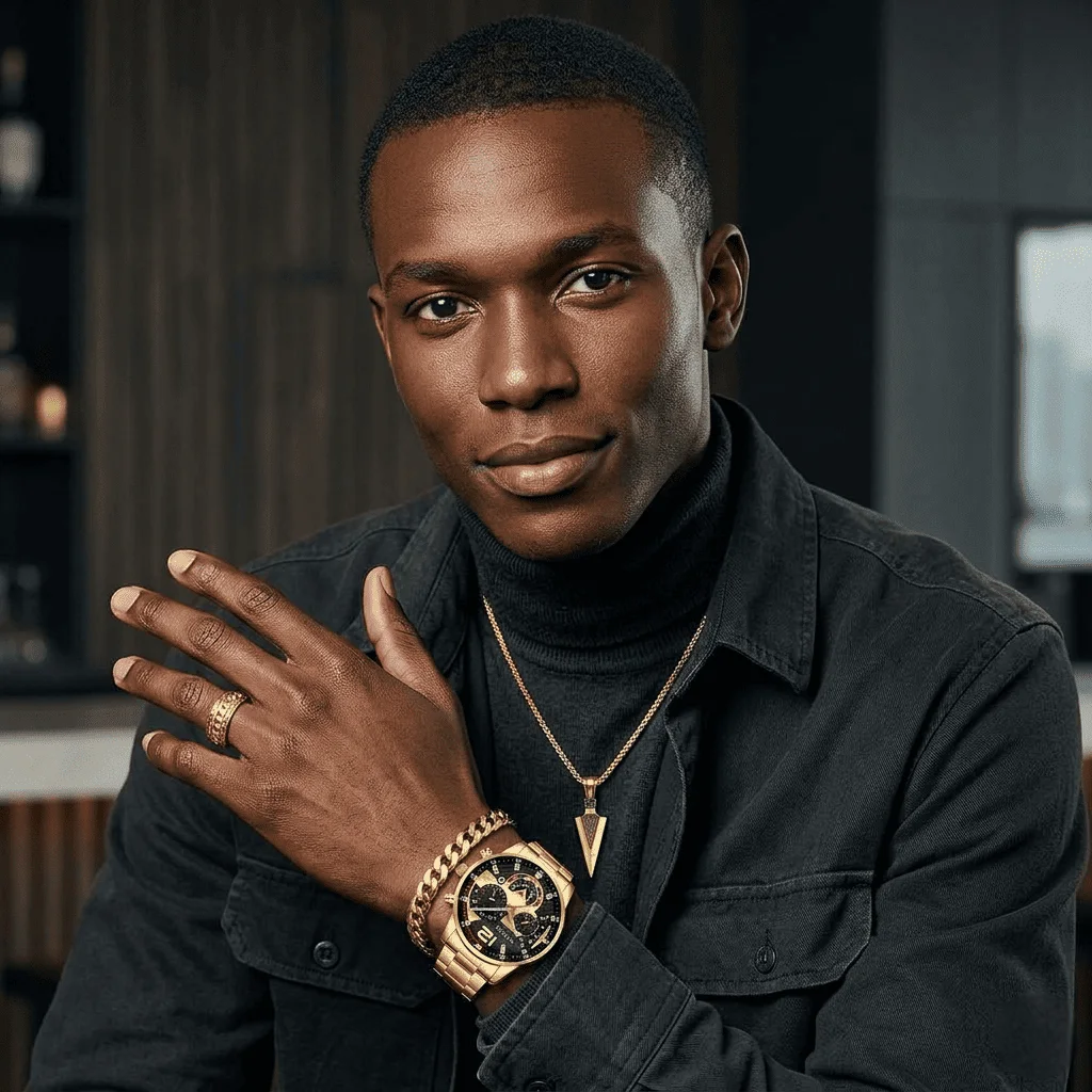 Royal Golden Prestige Set – Watch, Bracelet, Ring & Necklace