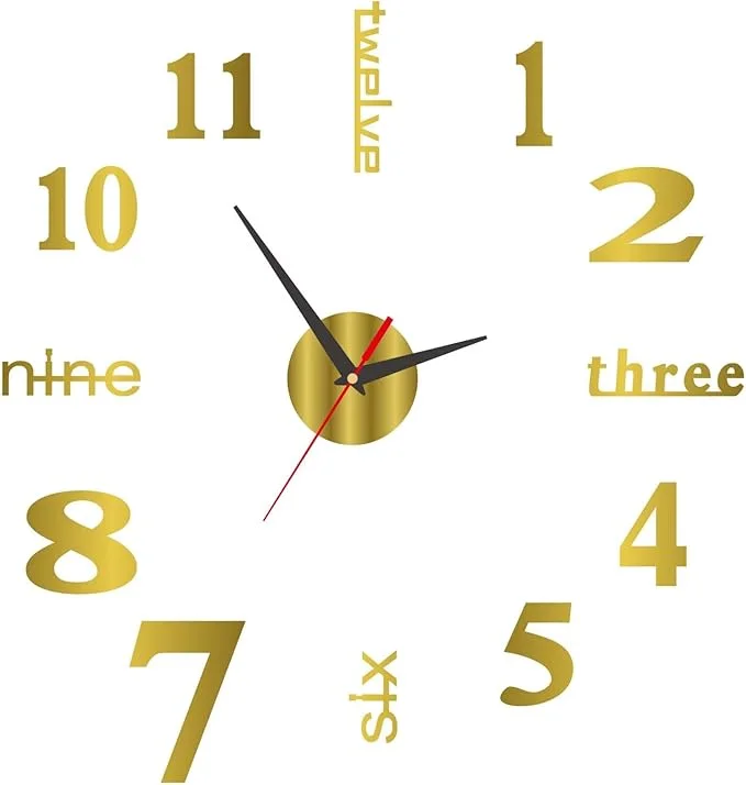 GoldAura™ Modern 3D Wall Clock