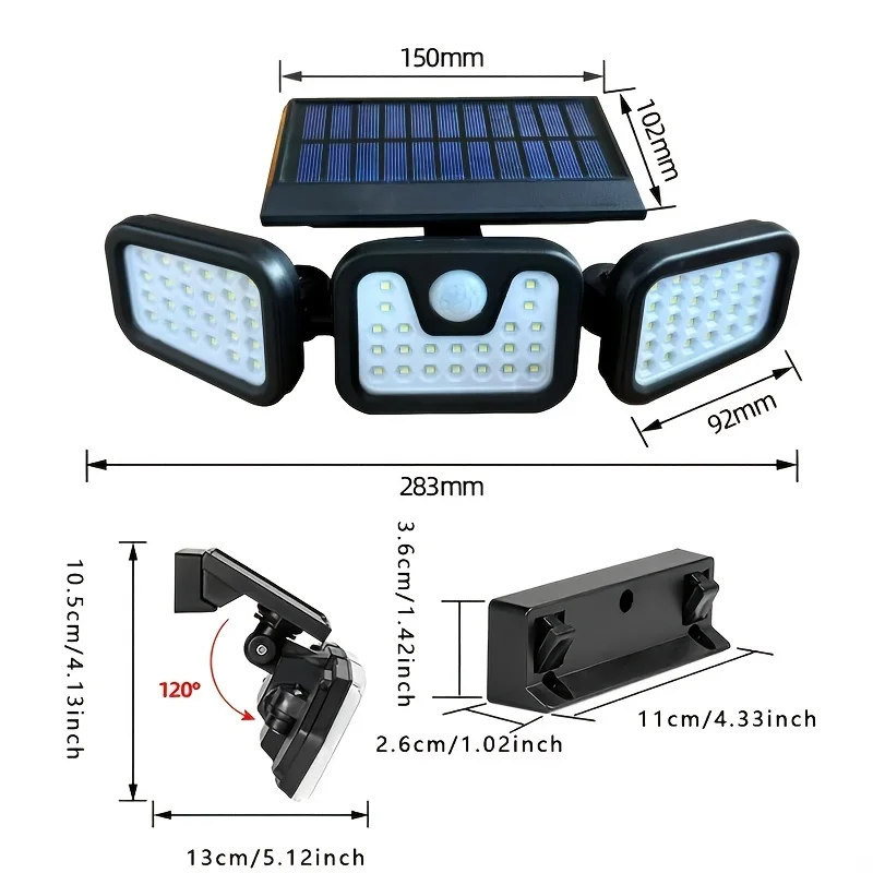 Arit Solar Motion Security Light – 198 LED Ultra-Bright Outdoor Protection